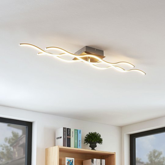 3-lamppuinen LED-kattovalaisin Safia aaltomuotoilu