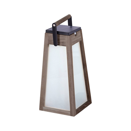 LED-aurinkolyhty Tecka tiikki, duratec harmaa 39cm