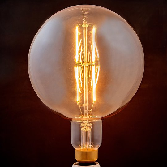 E27 LED-filamentti 8W 800lm 1 900K, ambra, pallo