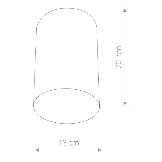 Kattospotti Point Plexi L musta/valkoinen