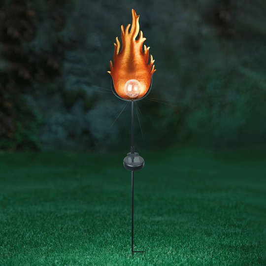 Aurinkokäyttöinen LED-lamppu 33472, metalliliekki