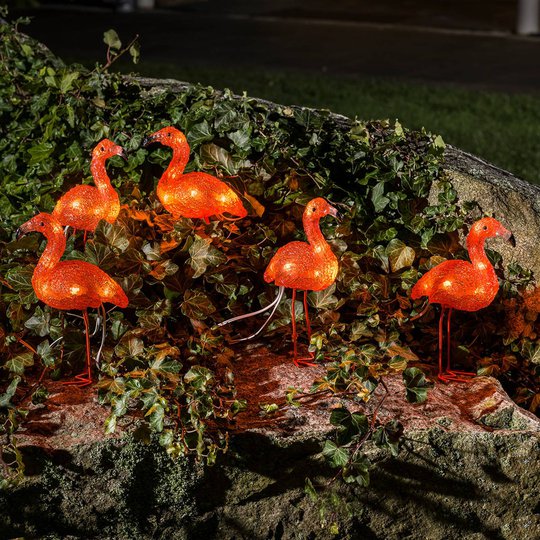 LED-koristevalaisin Flamingo viiden setissä