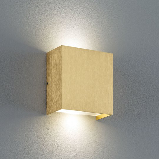 Lucande Mira seinävalaisin, matta messinki, 10 cm