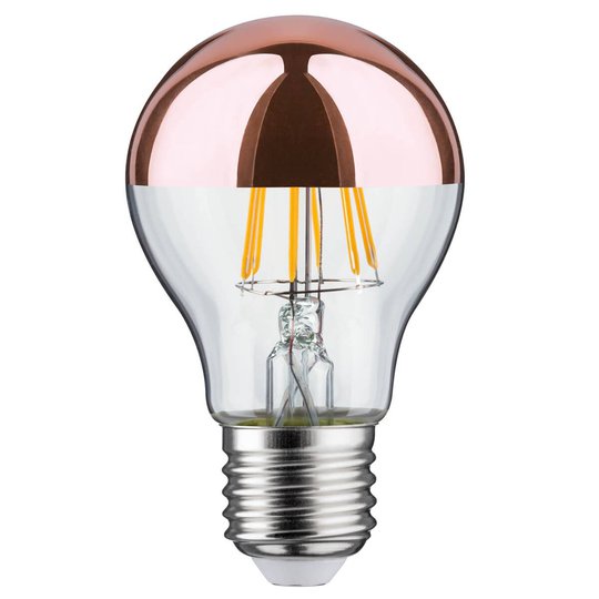 LED-pääpeililamppu E27 6,5 W 827, kupari