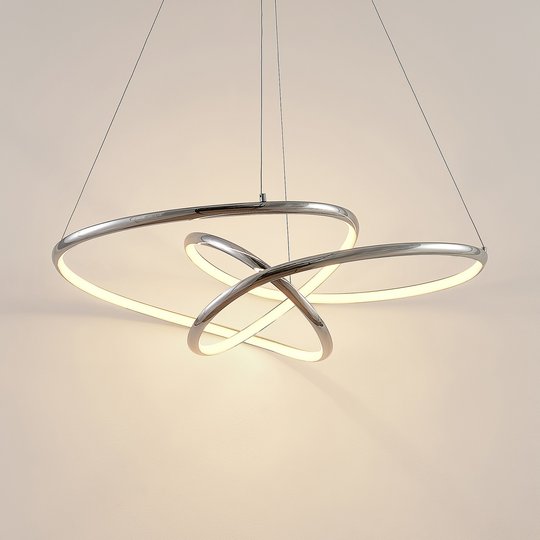 Lucande Fluxus -LED-riippuvalo, 3-port. himmennys