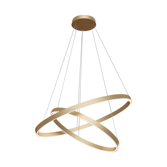 Maytoni Rim-LED-riippuvalo 840 2 rengasta messinki