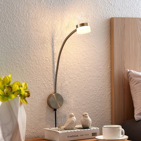 Lindby Gentjana -LED-seinävalaisin, nikkeli