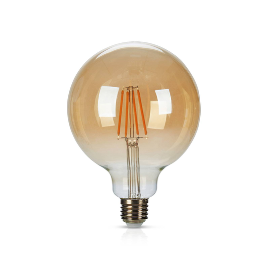 LED-globe-lamppu E27 6W Filament 1900K kulta him.