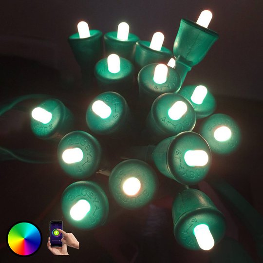 MiPow Playbulb String -LED-valoketju 15 m, vihreä