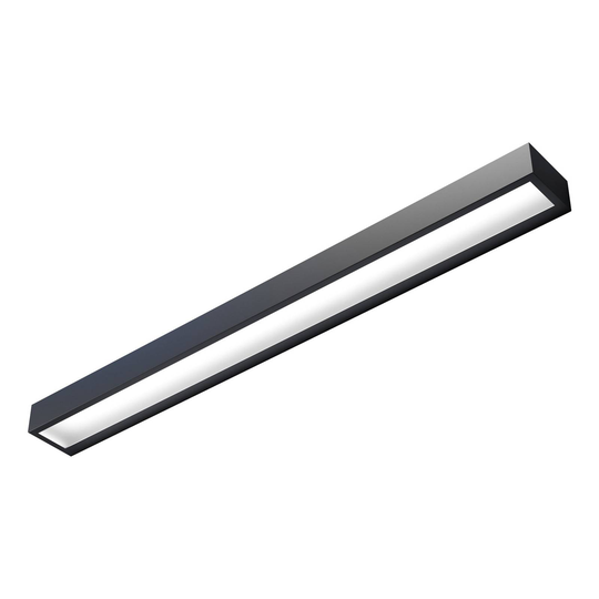 LED-seinävalo Mera, leveys 80 cm, musta 4 000 K