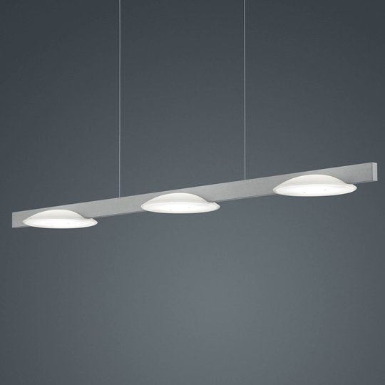 Helestra Pole -LED-riippuvalaisin 3-lamp. nikkeli