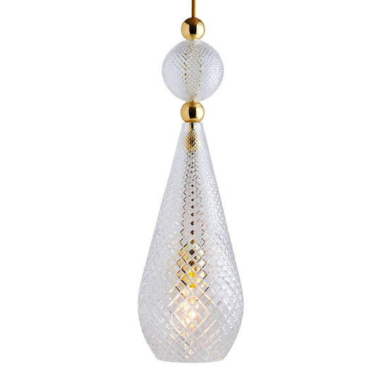 EBB & FLOW Smykke L -riippuvalo gold crystal check