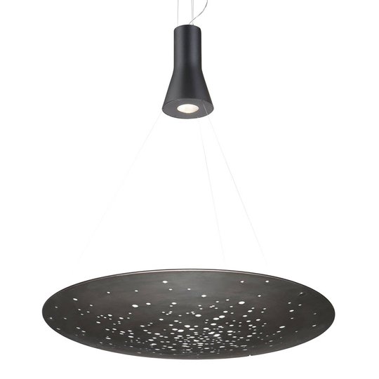 Fabbian Lens -LED-riippuvalaisin Ø 90 cm hiottu