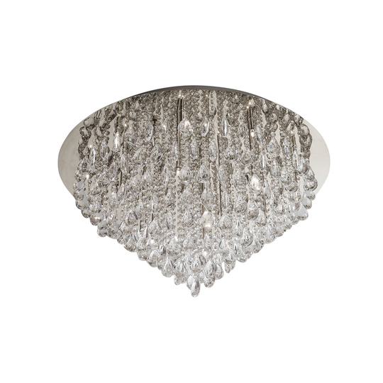 Kattovalo Celeste K9-kristalleilla, Ø 75 cm, kromi