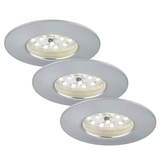 Felia-LED-uppovalaisin IP44, alumiini, 3 kpl