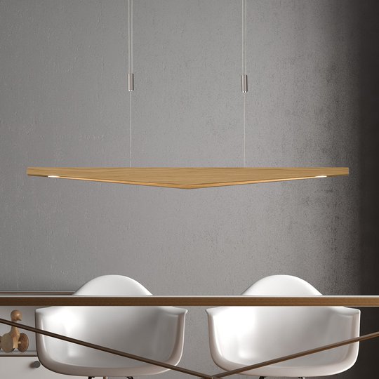 Lucande Dila -LED-riippuvalo luonnontammi, 118 cm