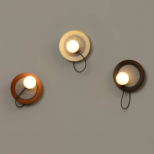 Milan Wire -seinälamppu Ø 24 cm, minkki