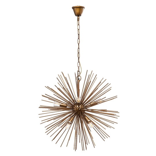 KARE Beam Brass -riippuvalo 8-lamppuinen, kulta