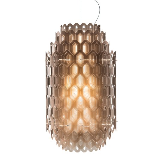 Oranssinruskea design-riippuvalaisin Chantal, LED