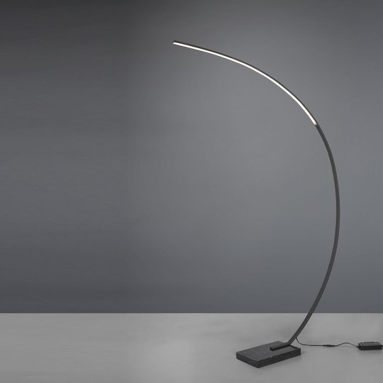 LED-kaarilattiavalaisin Bangkok, matta musta