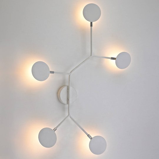 LED-seinävalaisin Belize, 5-lamppuinen, valkoinen