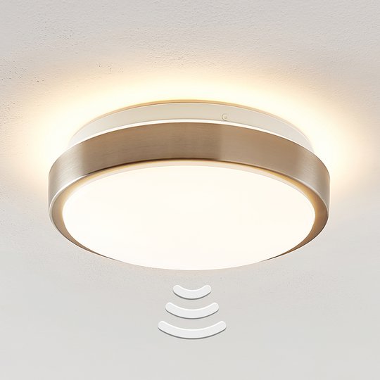 Lindby Camille -kattovalo, Ø 26cm, nikkeli