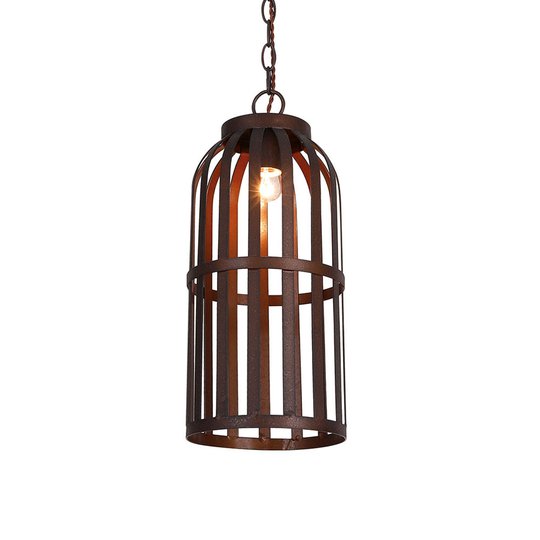 Riippuvalaisin Ralph, häkki-design, ruskea, Ø 20cm