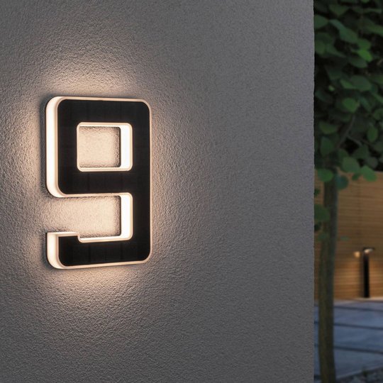 Paulmann aurinkokäyttöinen LED-talonnumero 9