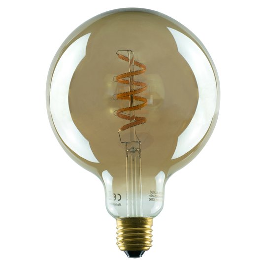 SEGULA LED Globe 125 Curved spiraali E27 8W harmaa