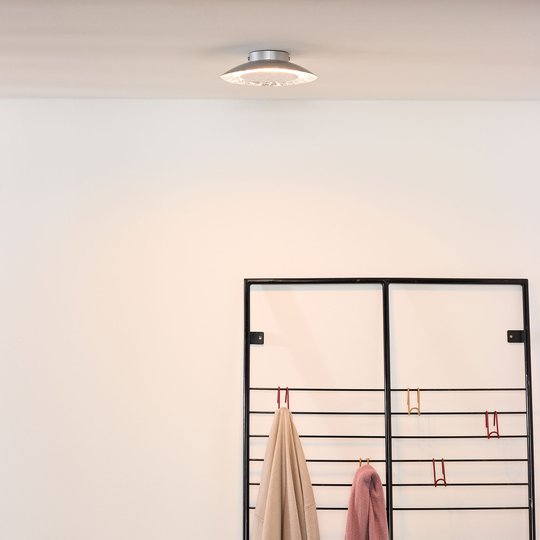 LED-kattovalaisin Foskal, hopea, Ø 21,5 cm