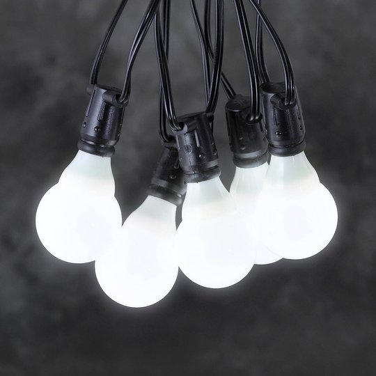 24V-järjestelmä terassivaloketju LED E10 valkoinen