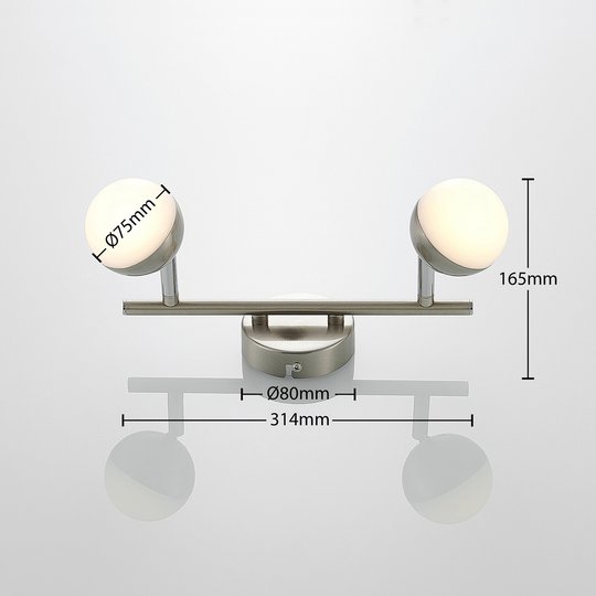 Lindby Lientje -LED-kattovalaisin, 2-lamppuinen