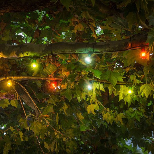 LED-valoketju Biergarten laajennus, värikäs