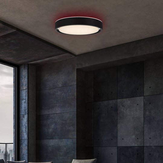 LED-kattovalo Talena M RGB CCT, tunnistin, musta