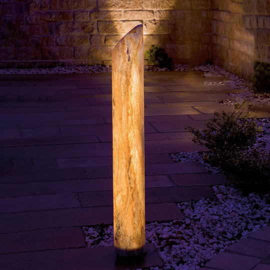 LED-pylväs Sahara, hiekkakivi, 80 cm