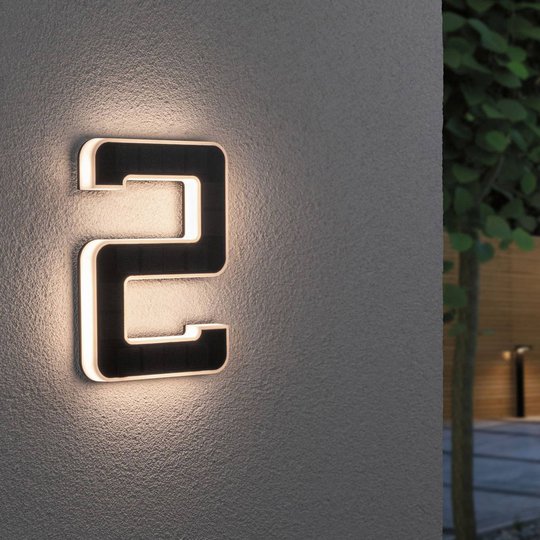 Paulmann aurinkokäyttöinen LED-talonnumero 2