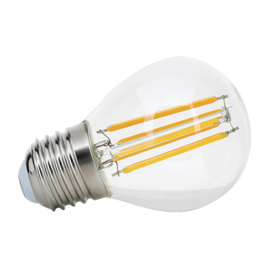 LED-lamppu E27 G45 4,5W Filament kirkas 827 him.