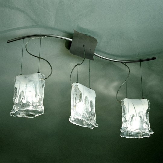 3-lamp. Riippuvalaisin MURANO, alabasterilasilla