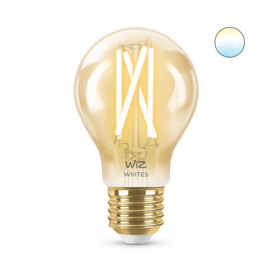 WiZ A60 LED-lamppu Wi-Fi E27 7W amber CCT