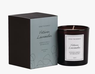 Vetiver Lavender tuoksukynttilä harmaasininen