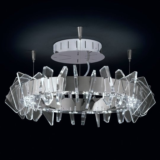 Rengasmainen LED-kattovalaisin Eos lasilla