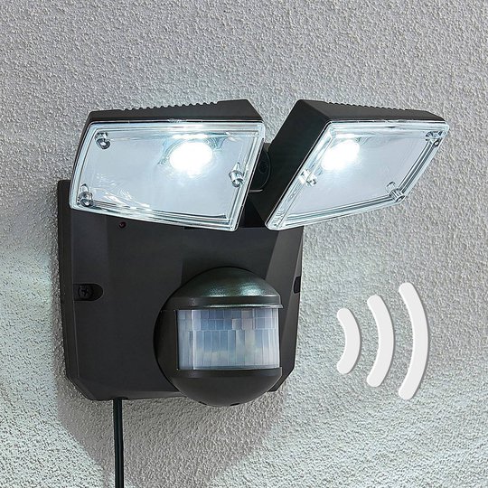 Aurinkok. LED-kohdevalo Ignaz, 2-lampp., t.harmaa