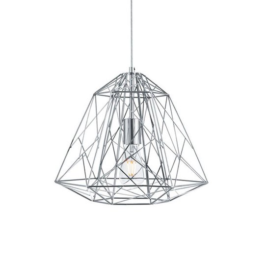 Geometric Cage -riippuvalaisin, kromi