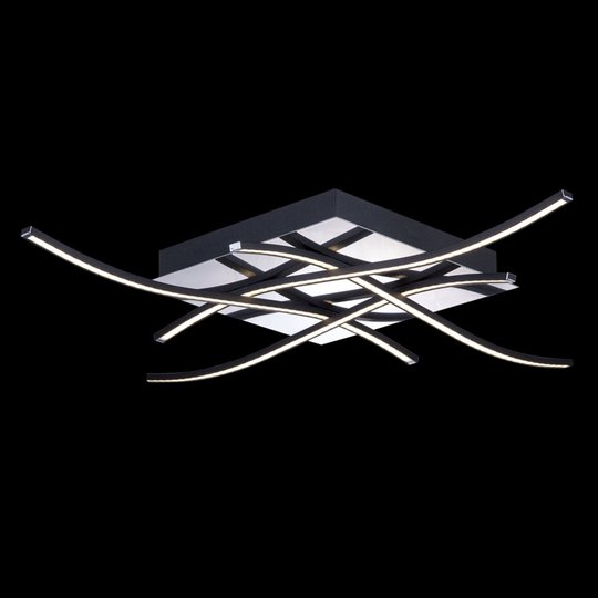 LED-kattovalaisin Spiner, musta, 61 x 61 cm