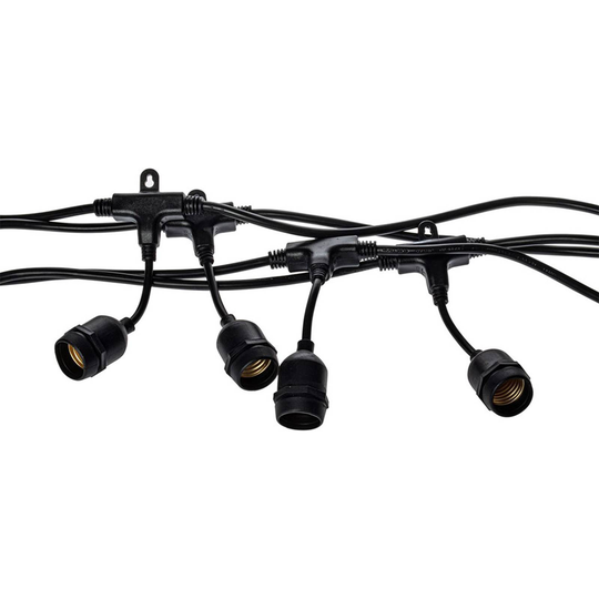 Valoketju Girlanda IP44 black 10xE27 LED 2 700 K