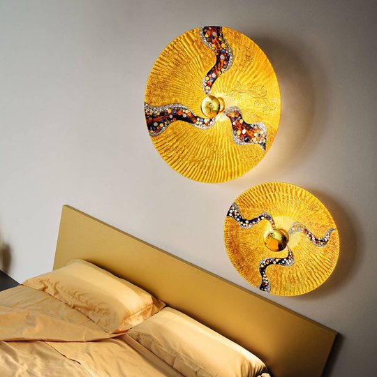 KOLARZ Luna Kiss Gold -seinävalaisin 24 k, Ø 62 cm