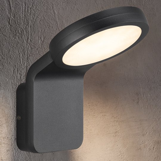 Tehokas LED-ulkoseinävalaisin Marina, musta