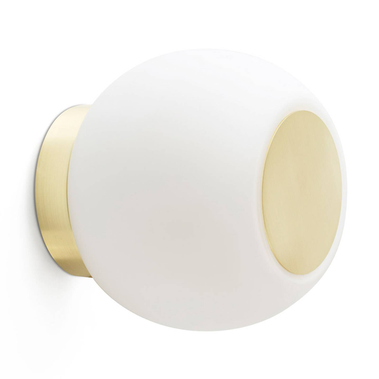 LED-seinävalaisin Moy, kulta, lasivarjostin
