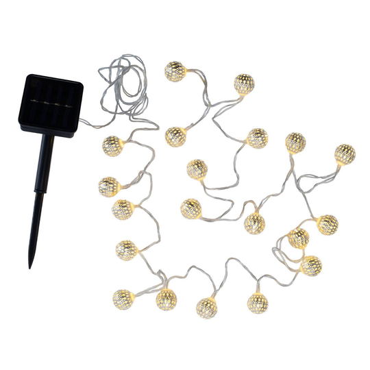 Pauleen Sunshine Glamour -aurinko-valoketju, hopea