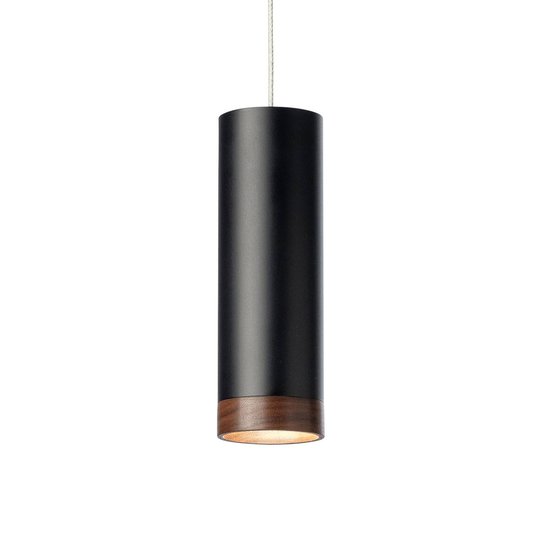 LED-riippuvalaisin PHEB, musta/pähkinäpuu